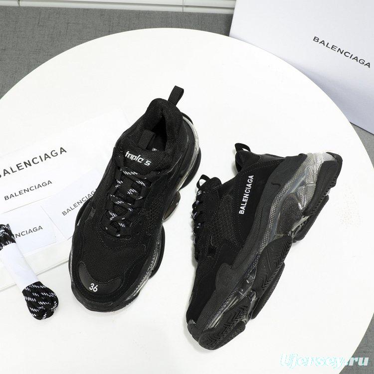 Men/Women Balenciaga Triple S Clear Sole Black/Red/White Sneaker Item 6380380