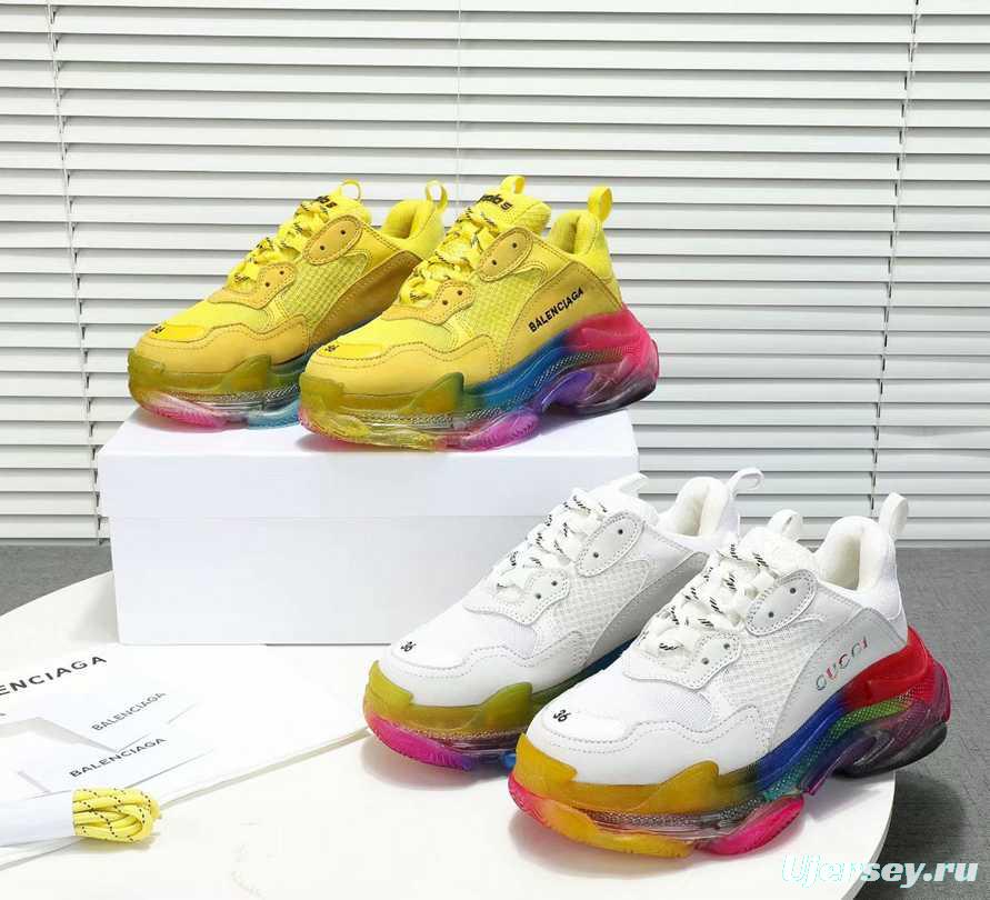 Men/Women Balenciaga Triple-S Sneaker 2 Color Yellow/White Item 6380340