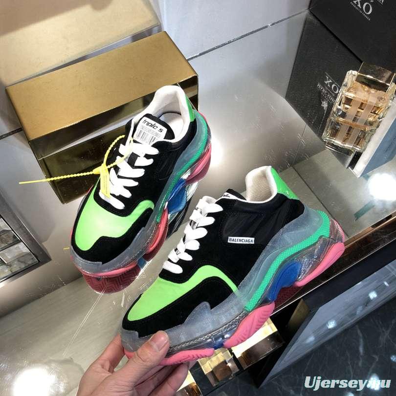 Men/Women Balenciaga Triple S 2.0 Sneaker Black/Green