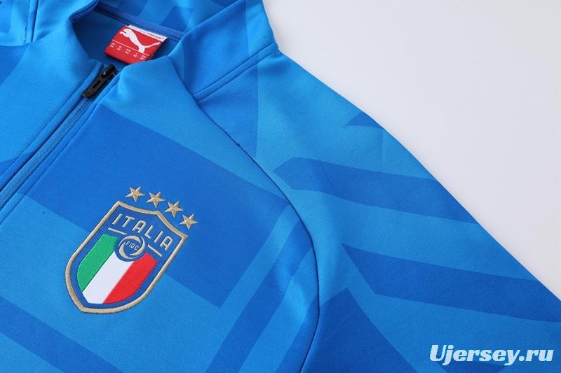 2022 Italy Blue Full Zipper Tracksuit