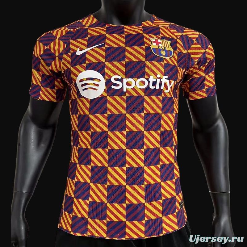 Player Version 22 23 Barcelona Orange Training Jersey