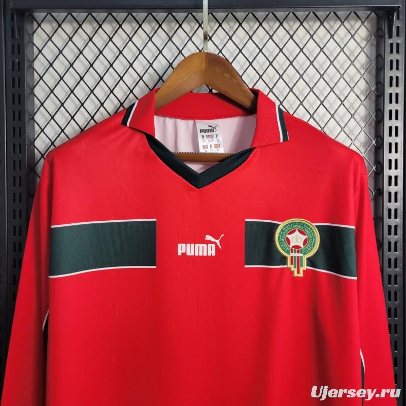 Retro Long-sleeved 1998 Morocco Third Red Jersey