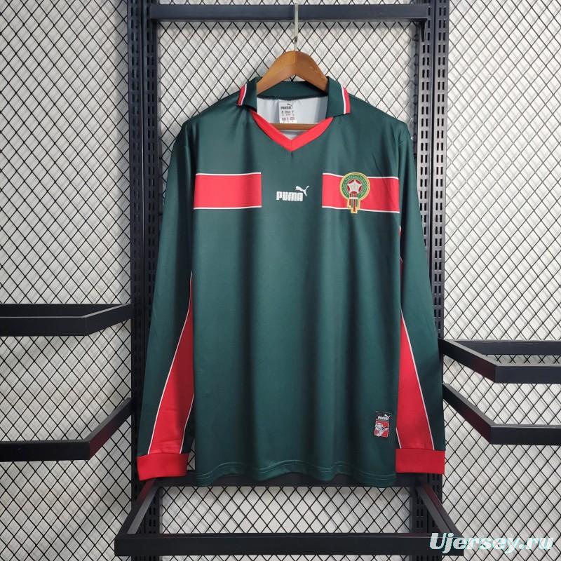 Retro Long Sleeve 1998 Morocco Home Soccer Jersey