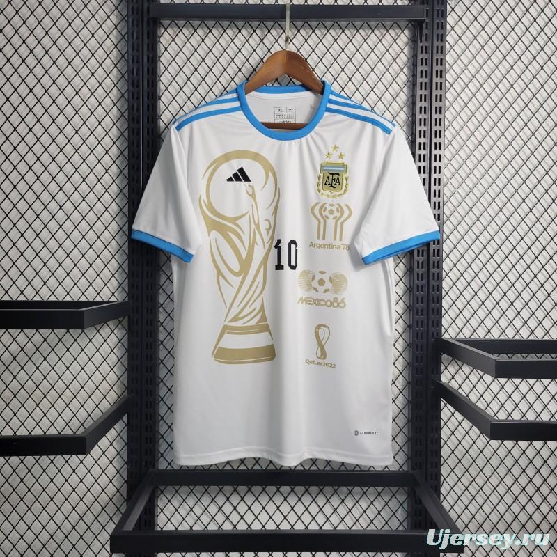 2023  Argentina World Cup White Training Jersey