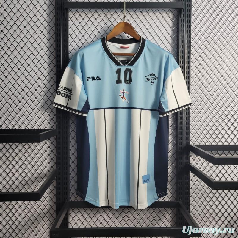 Retro 2001 Argentina MARADONA #10 Commemorative Edition Jersey