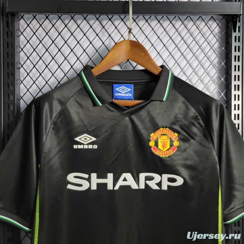 Retro 98/99 Manchester United Black Third Jersey