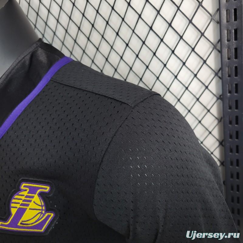 2023 NBA Lakers STATEMENT BASEBALL Black Jersey