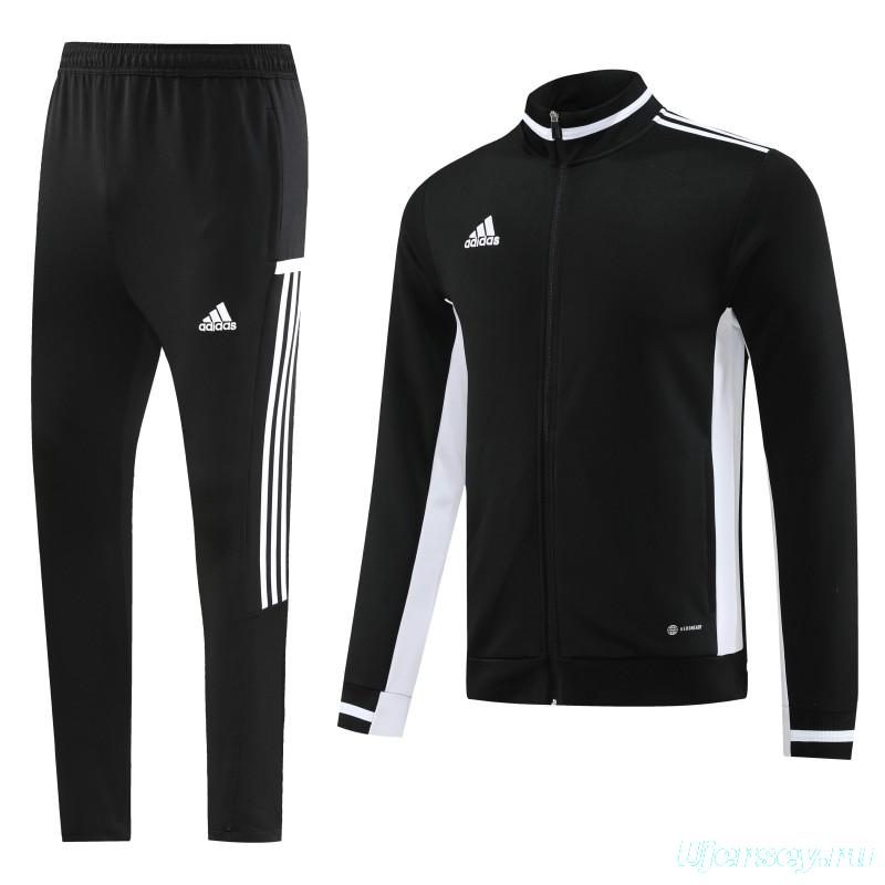 2023 Adidas Black White Full Zipper Jacket +Pants