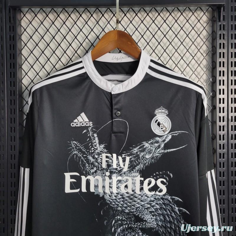 Retro 14/15 Real Madrid Third Black Dragon Long Jersey