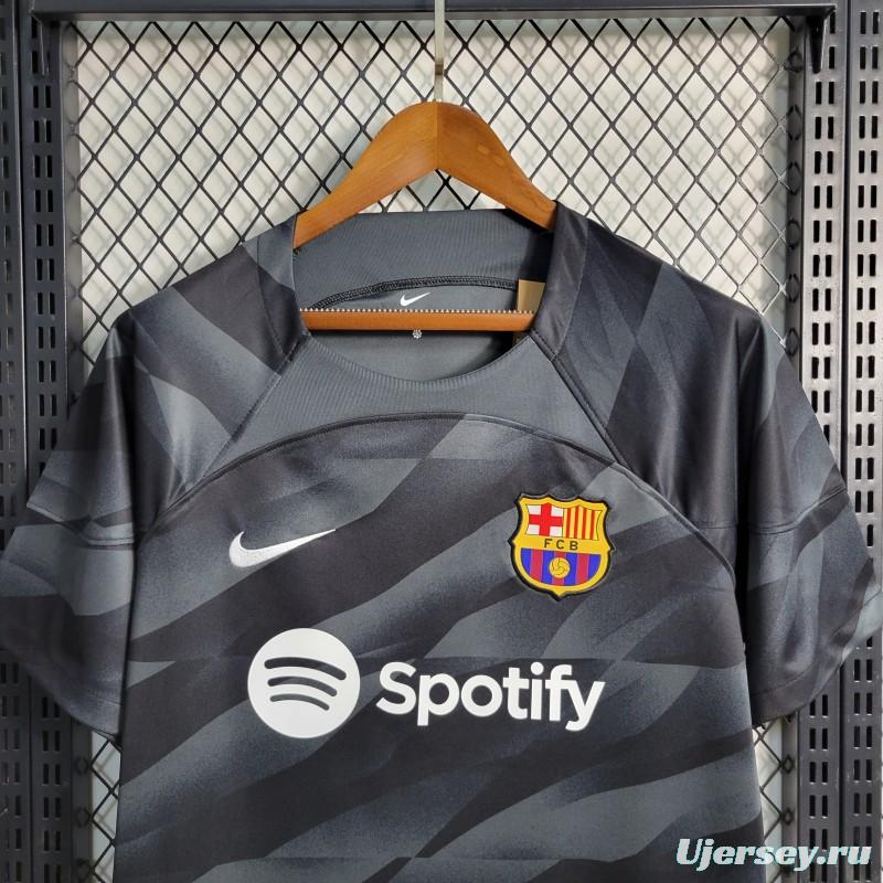 23-24 Barcelona Black Goalkeeper Jersey