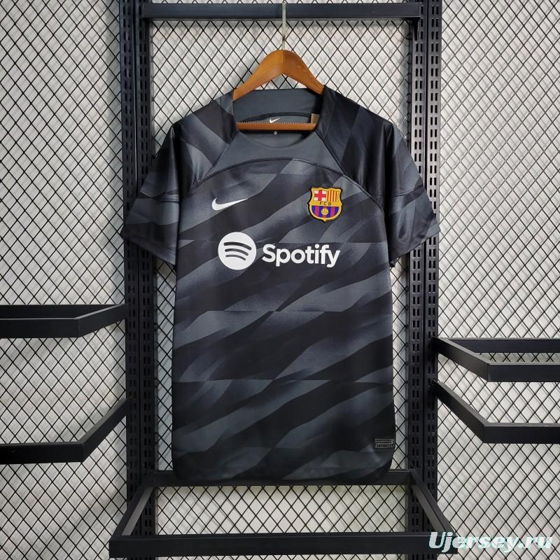 23-24 Barcelona Black Goalkeeper Jersey