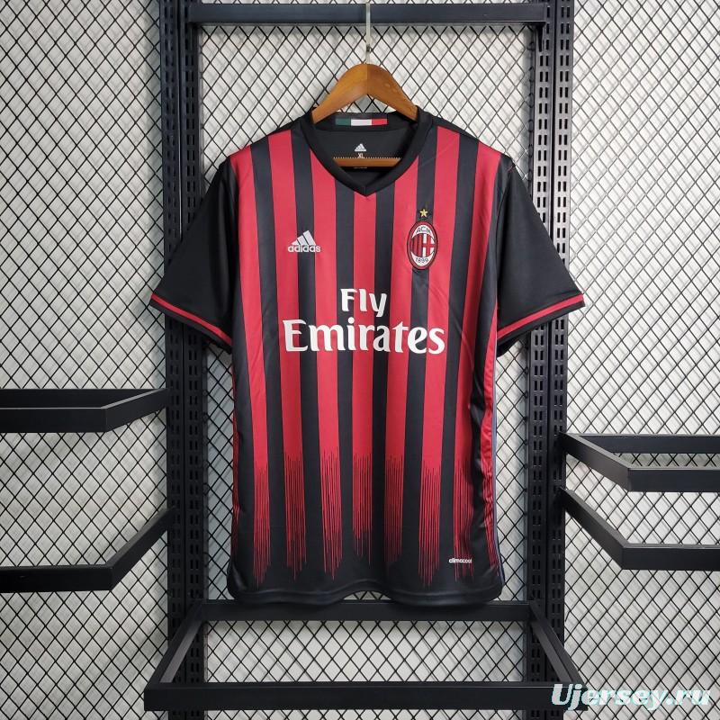 Retro 16-17 AC Milan Home Soccer Jersey