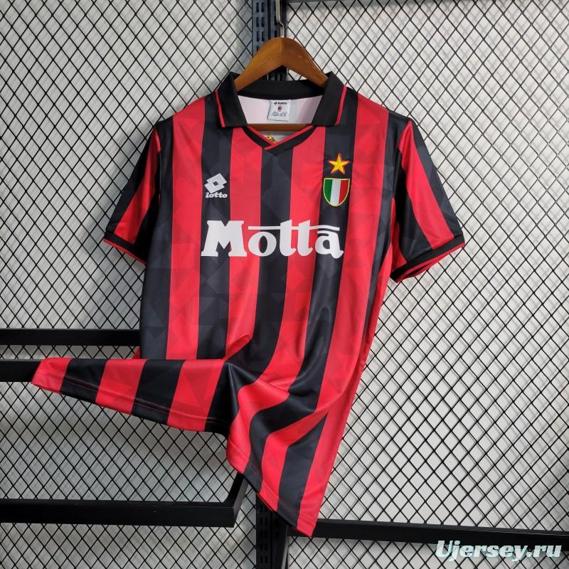 Retro 93-94 AC Milan Home Soccer Jersey