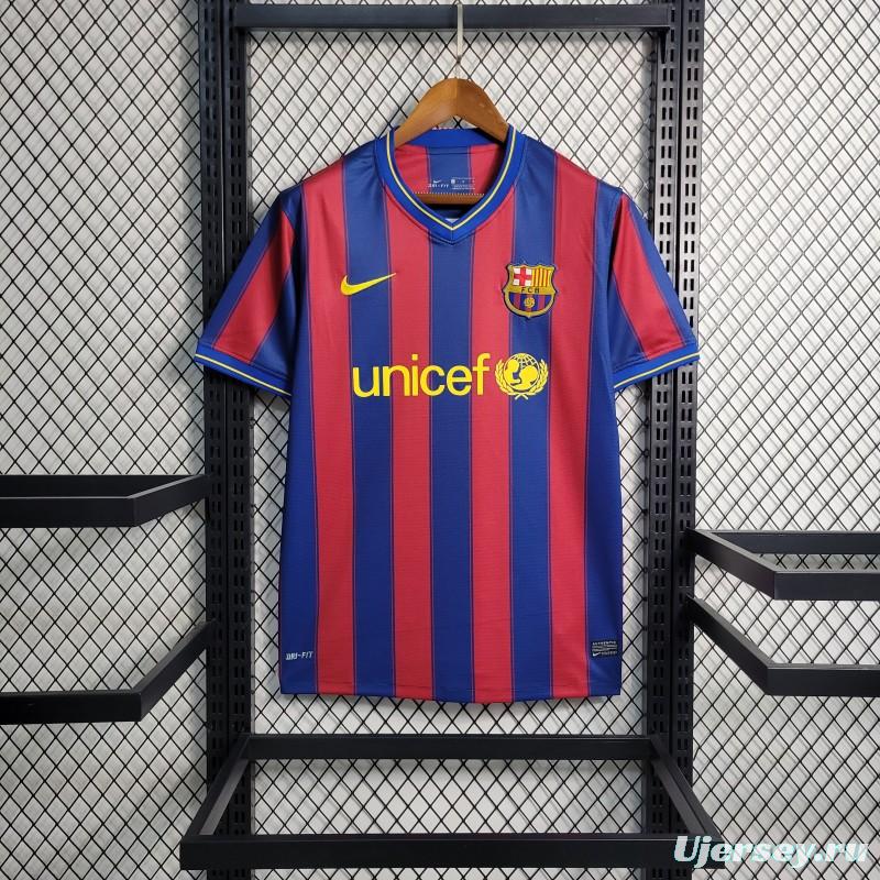 Retro 09-10 Barcelona Home Soccer Jersey