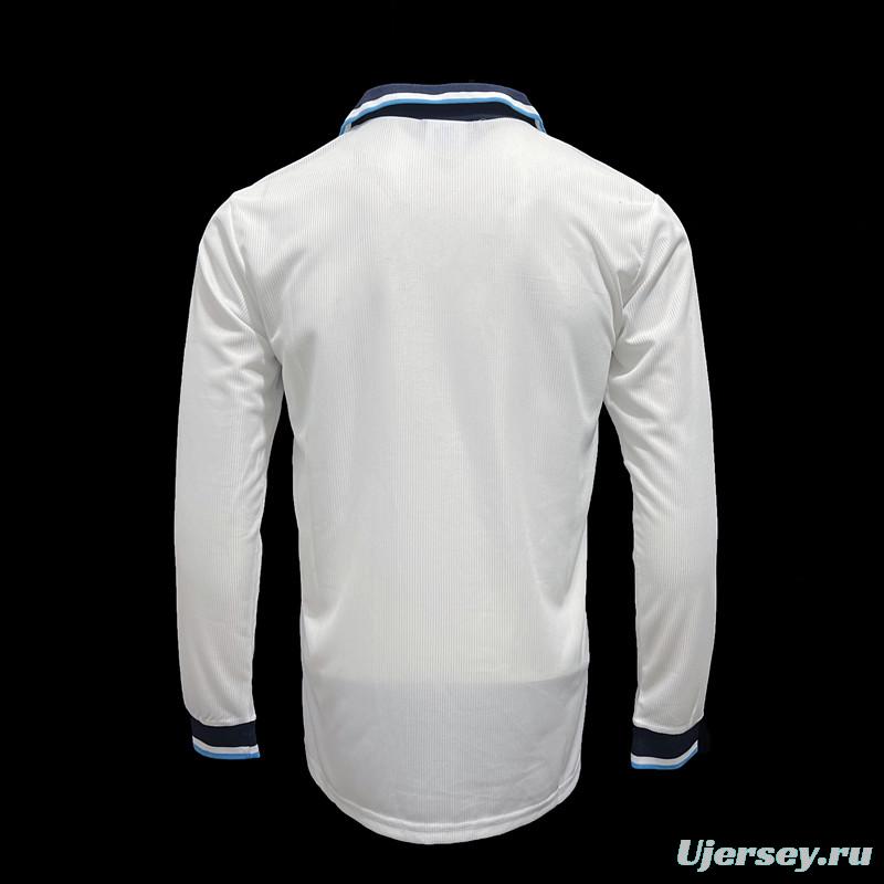 Long Sleeve Retro 1996 England Home Soccer Jersey