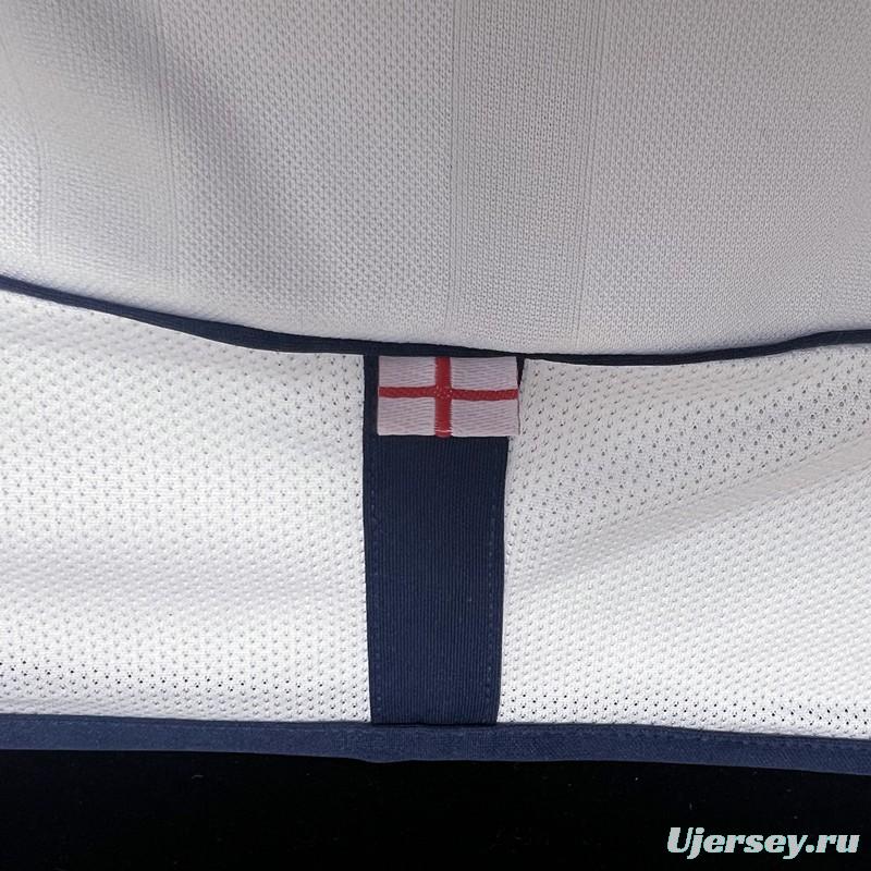 Long Sleeve Retro 2002 England Home Soccer Jersey