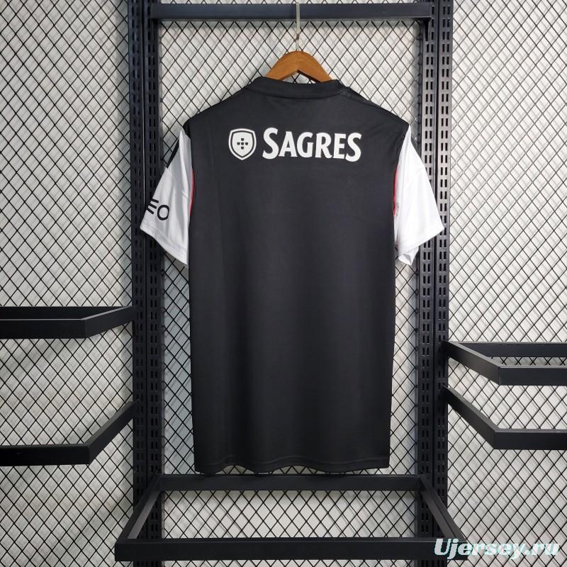 Retro 13-14 Benfica  Away Black/White Jersey