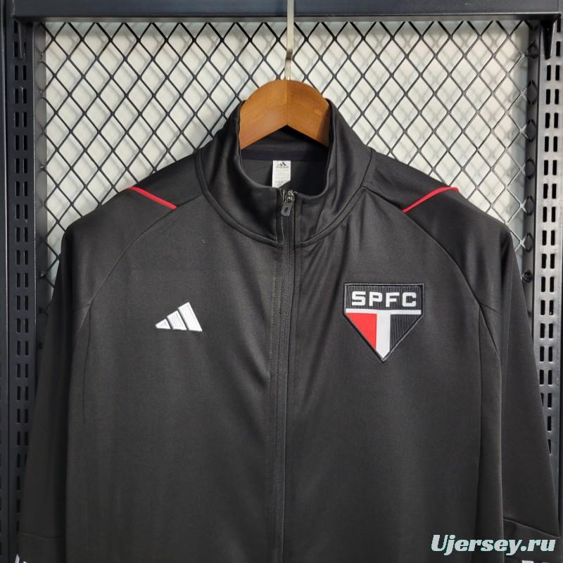 23-24 Sao Paulo Black Full Zipper Training Jacket