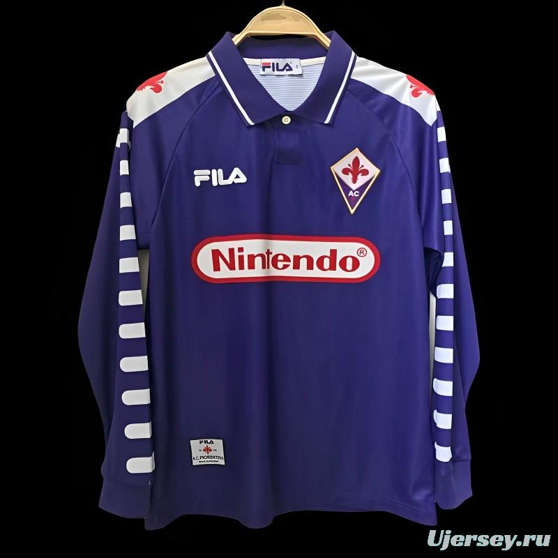 Retro 98/99 Fiorentina Home Long Sleeve Jersey