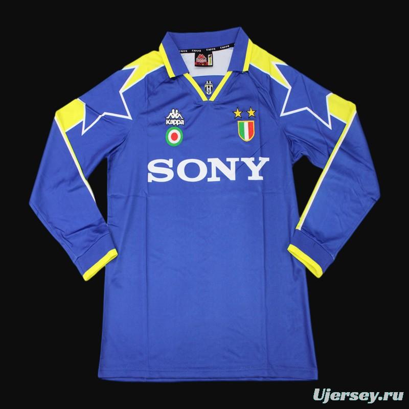 Retro 95/96 Juventus Away Blue Long Sleeve Jersey