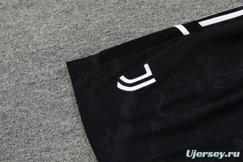 23-24 Juventus Black White Short Sleeve+Shorts