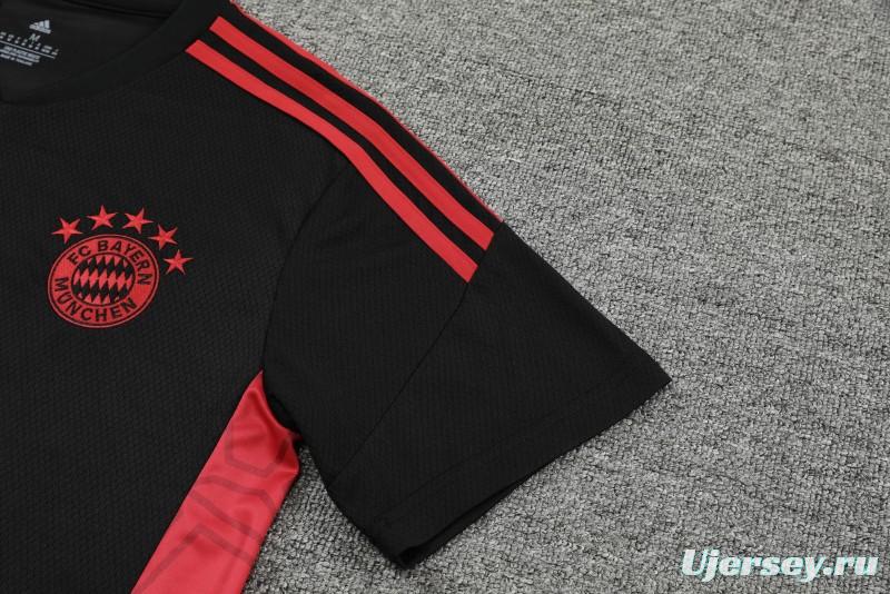 23-24 Bayern Munich Black Red Short Sleeve+Shorts