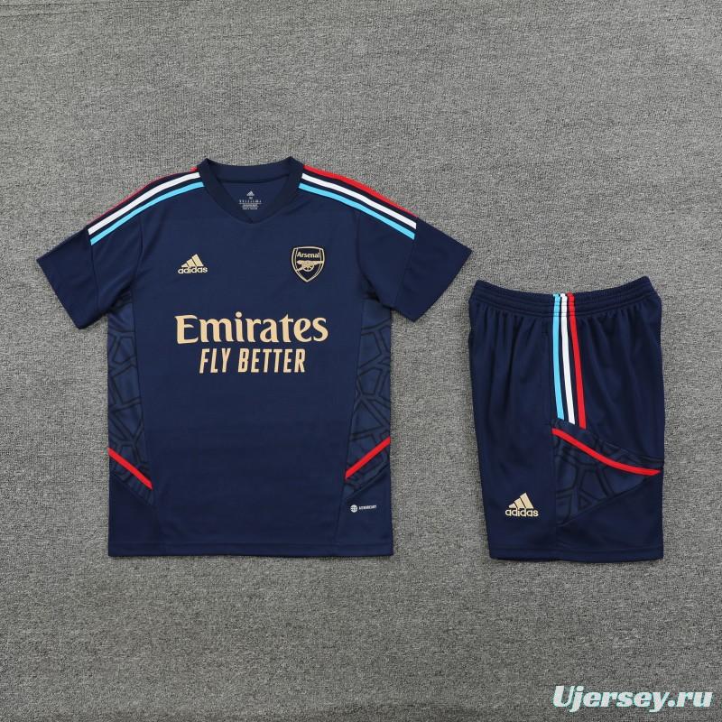 23-24 Arsenal Navy Short Sleeve+Shorts