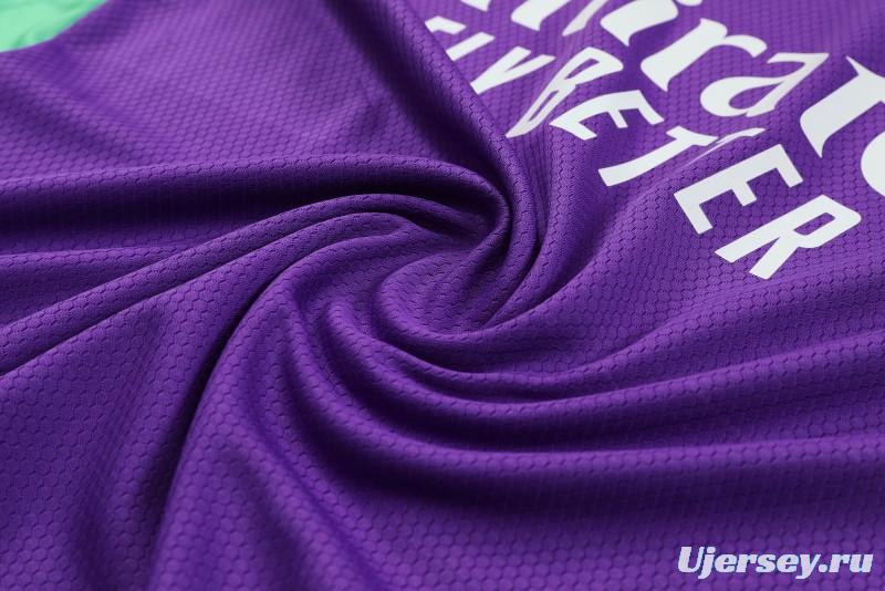 23-24 Real Madrid Purple Short Sleeve+Shorts