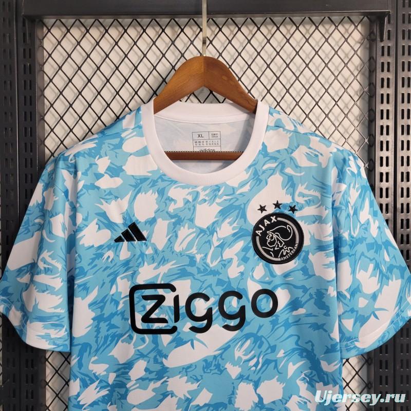 23-24 Ajax Training Blue Jersey