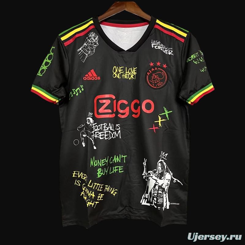 Retro 21/22 Ajax Third Black One Love Edition Jersey