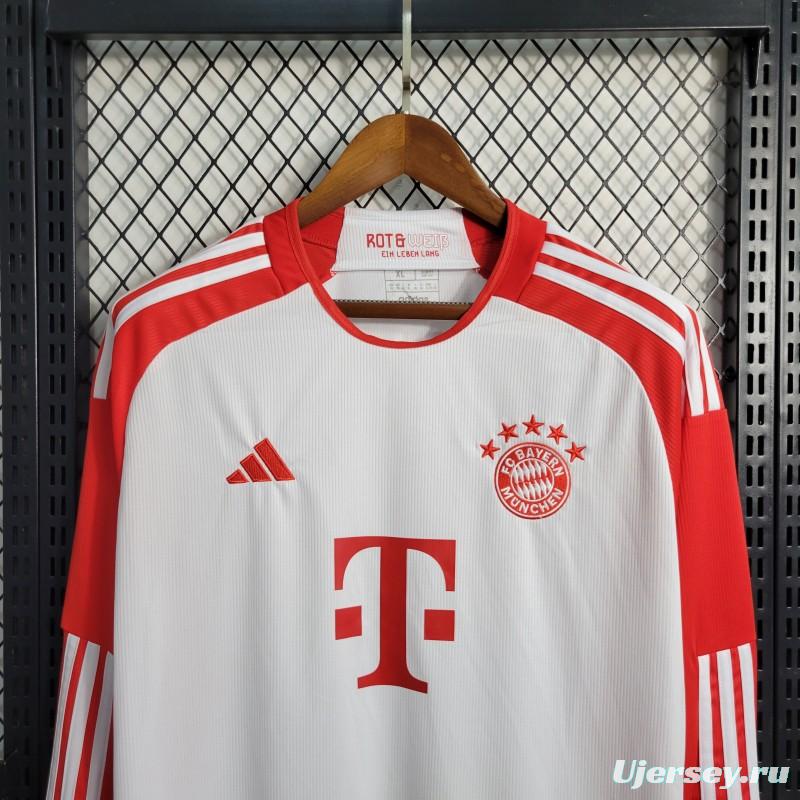 23-24 Bayern Munich Home Long Sleeve Jersey