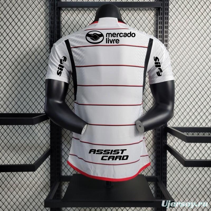 Player Version 23/24 Flamengo Away Jersey With All Sponsors+Patches