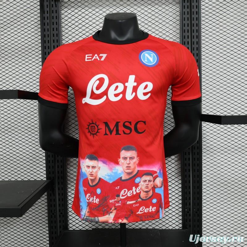 Player Version SSC Napoli Face Game Pierluigi Gollini Goalkeeper Jersey