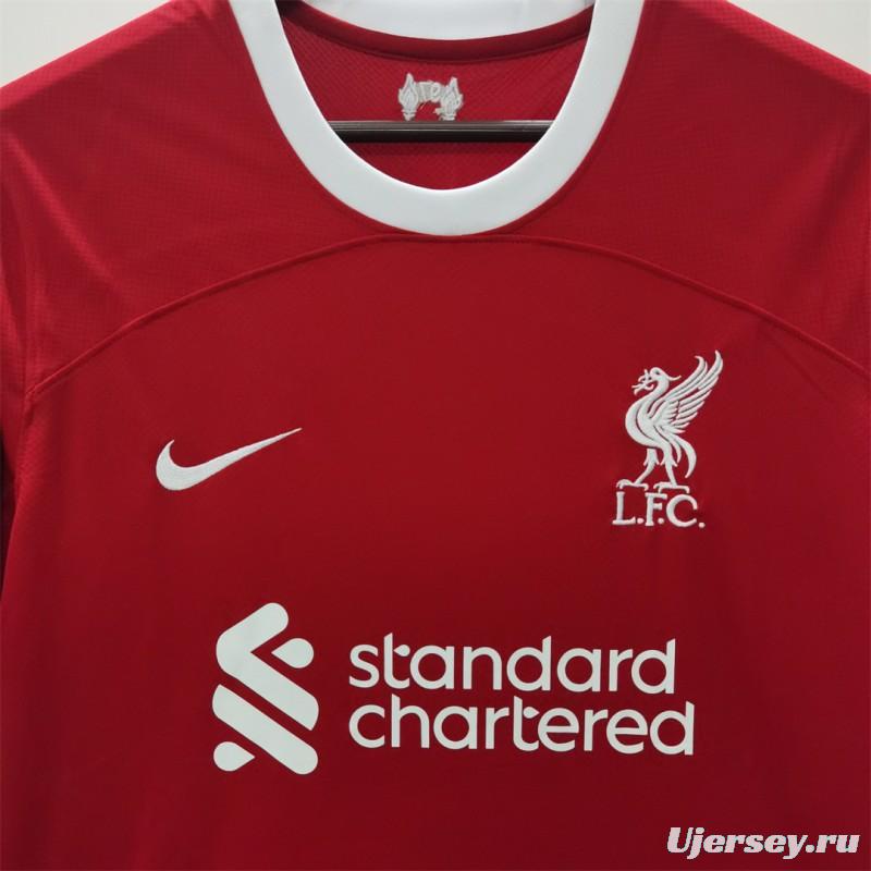 23/24 Liverpool Home Jersey With EPL Patch