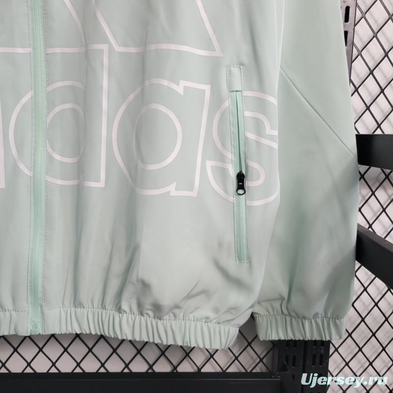 2023 Adidas Light Green Windbreaker