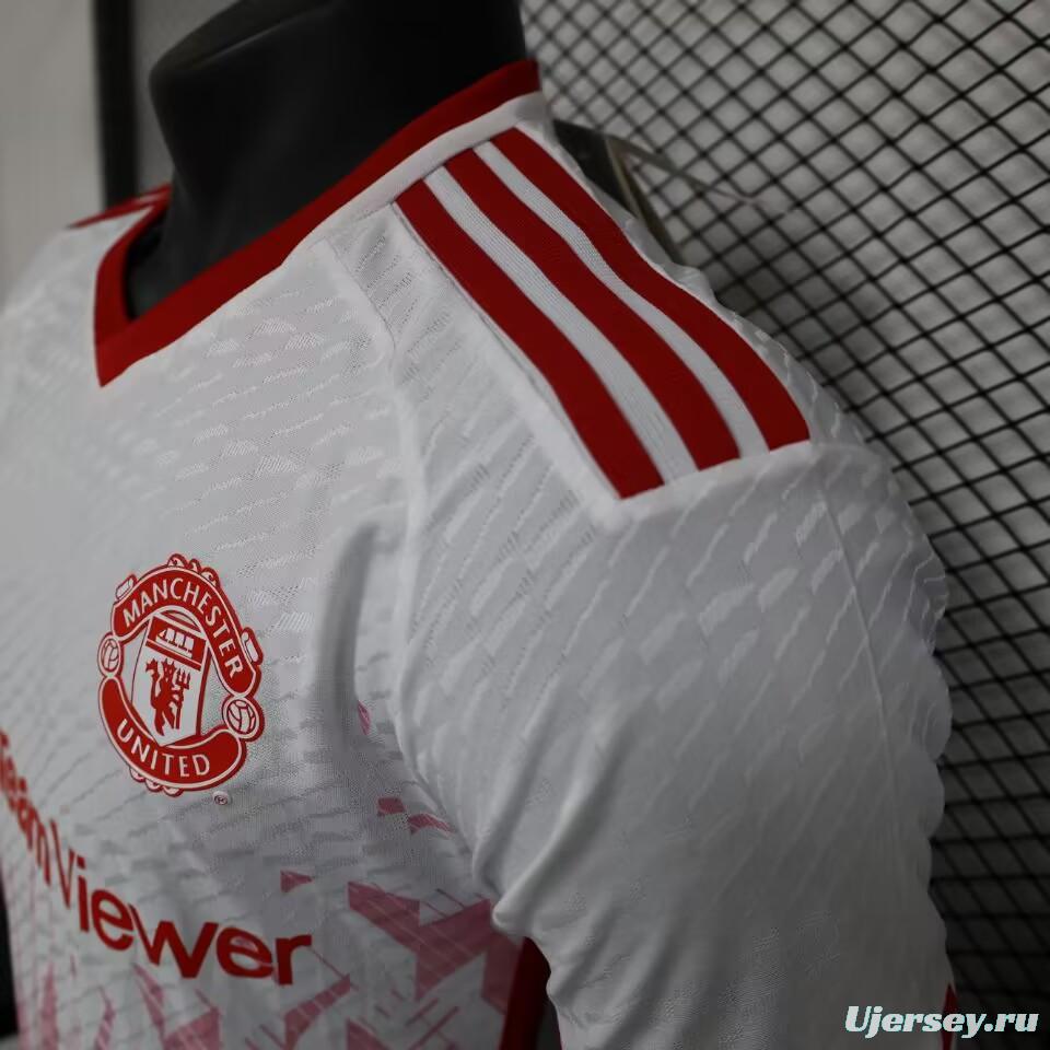 Player Version 23/24 Manchester United Away White Jersey