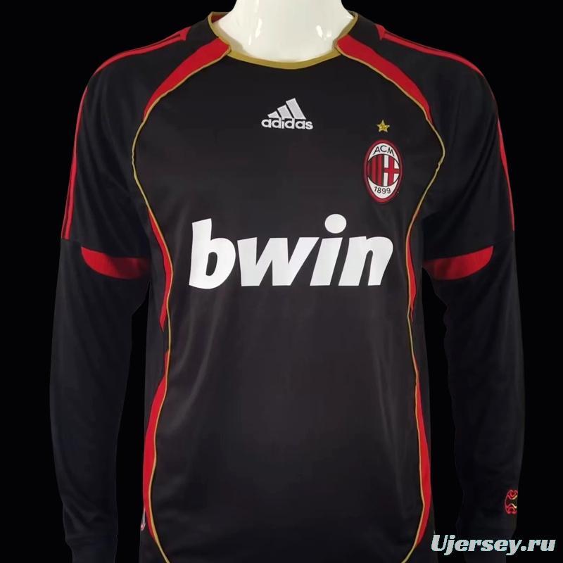 Retro 06/07 AC Milan Third Black Long Sleeve Jersey