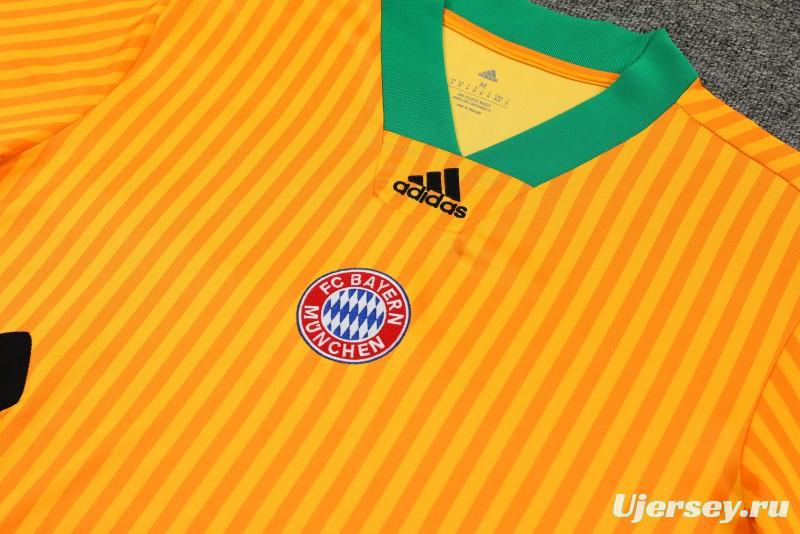 23-24 Bayern Munich Yellow Remake Icon Short Sleeve Jersey+Shorts