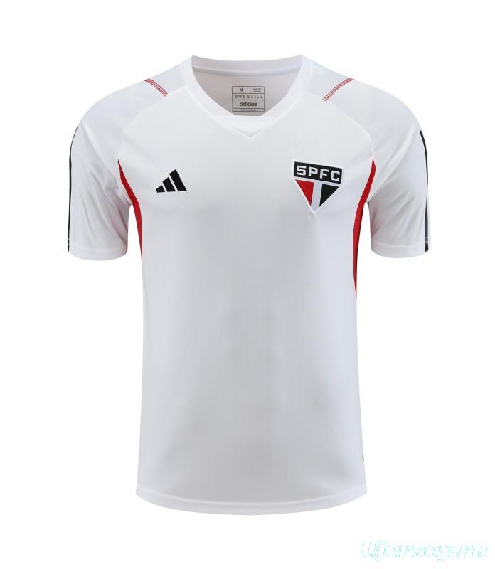 23-24 Sao Paulo White Short Sleeve Jersey+Shorts