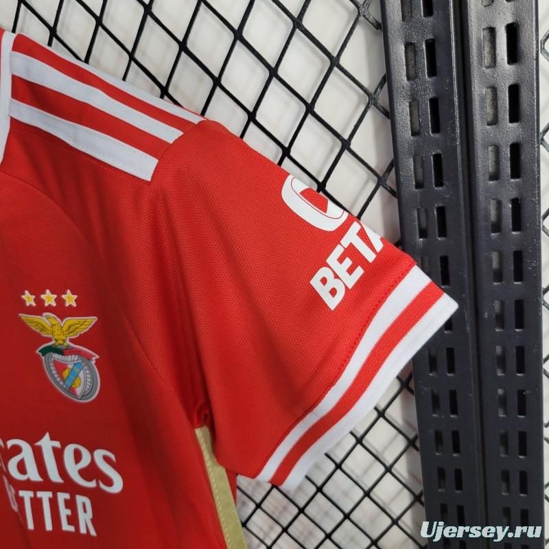 23-24 KIDS Benfica Home Jersey Size 16-28