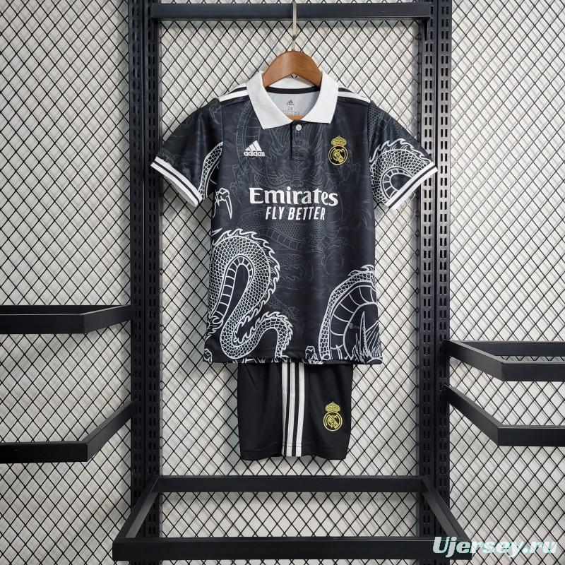 23-24 Kids Real Madrid Special Edition Black Dragon Jersey Size 16-28