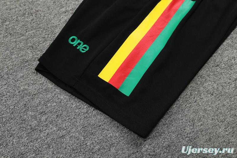 2023 Cameroon Black Short Sleeve+Shorts