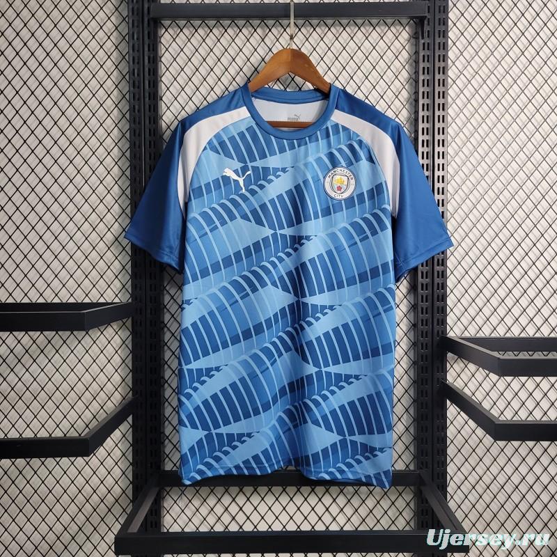 23-24 Manchester City Training Blue Jersey