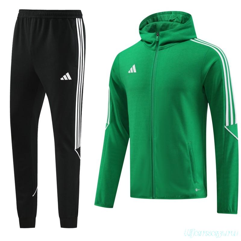 2023 Adidas Green Hoodie Full Zipper Jacket +Pants