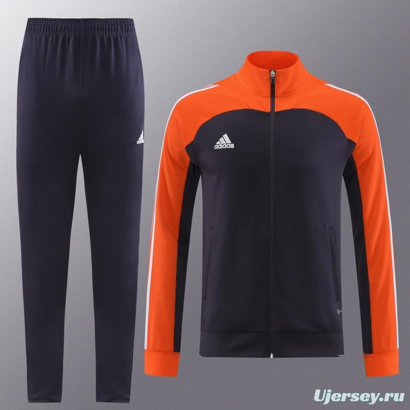 23/24 Adidas Orange/Navy Full Zipper +Pants