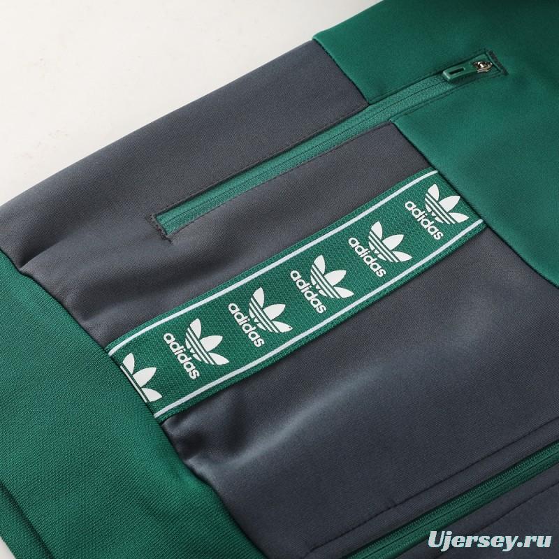 23/24 Adidas Original Green/Grey Full Zipper +Pants