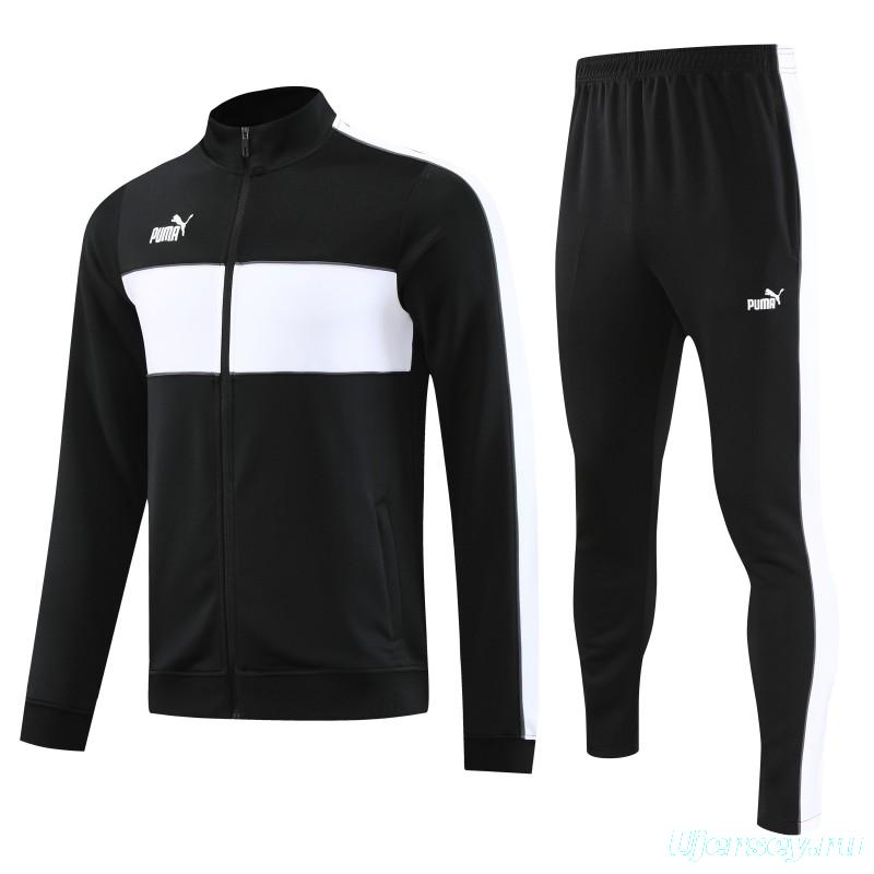 23/24 Puma Black White Full Zipper Jacket+Pants