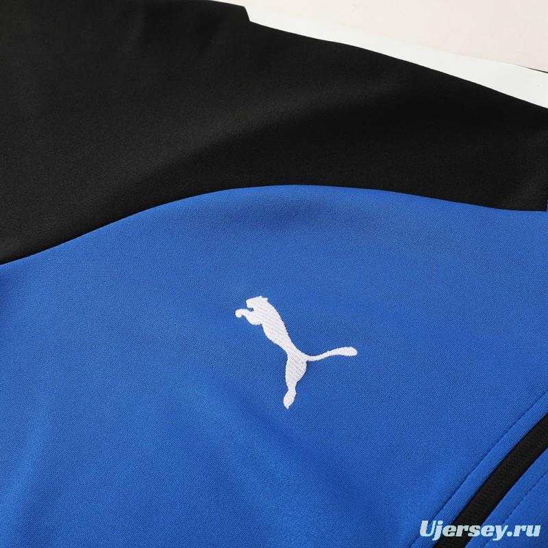 23/24 PUMA Black/Blue Full Zipper Hooide Jacket+Pants