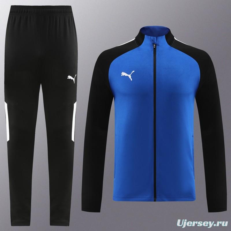 23/24 PUMA Black/Blue Full Zipper Hooide Jacket+Pants