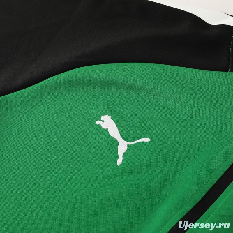 23/24 PUMA Black/Green Full Zipper Hooide Jacket+Pants